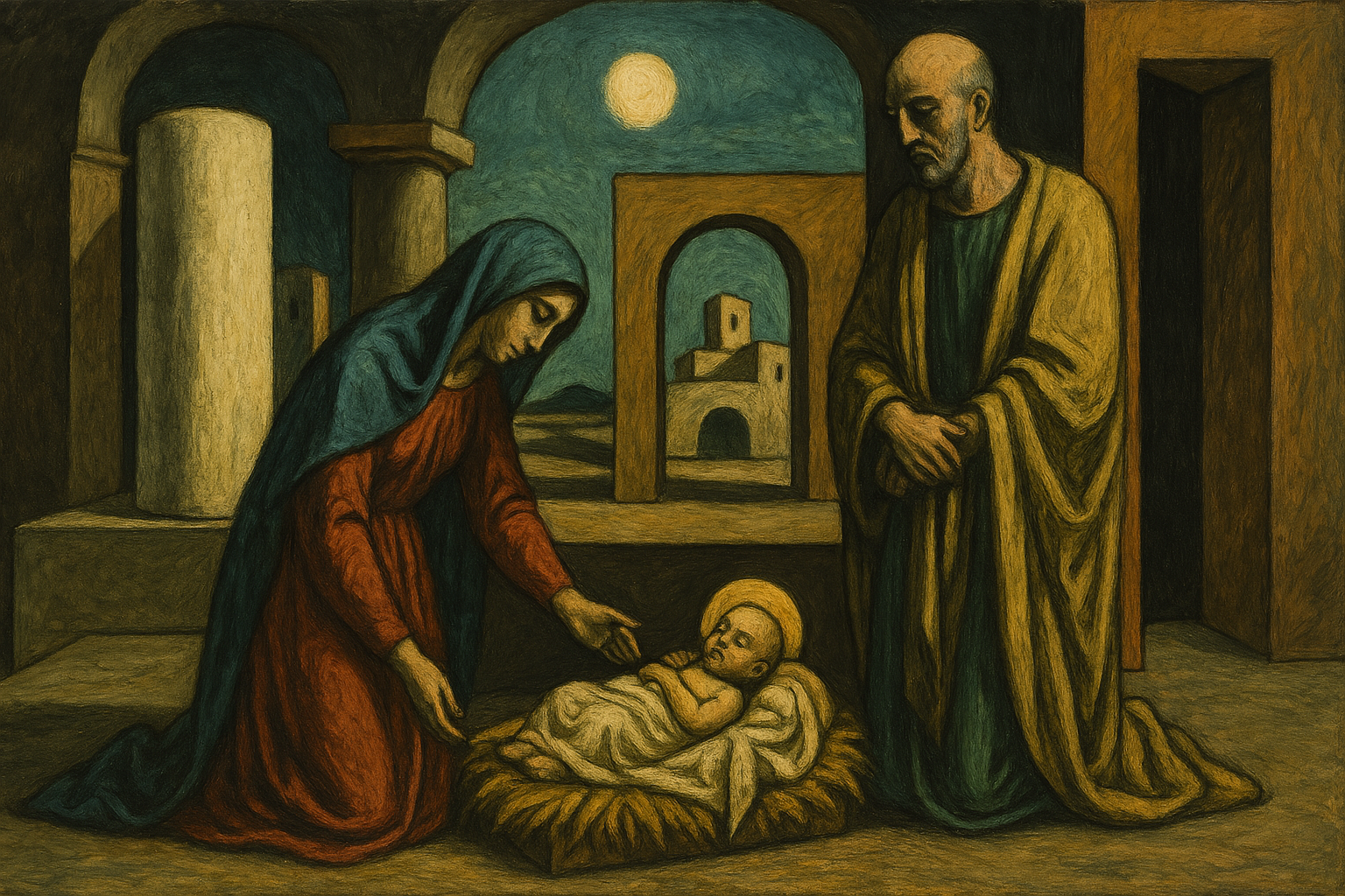 Nativité d'après De Chirico