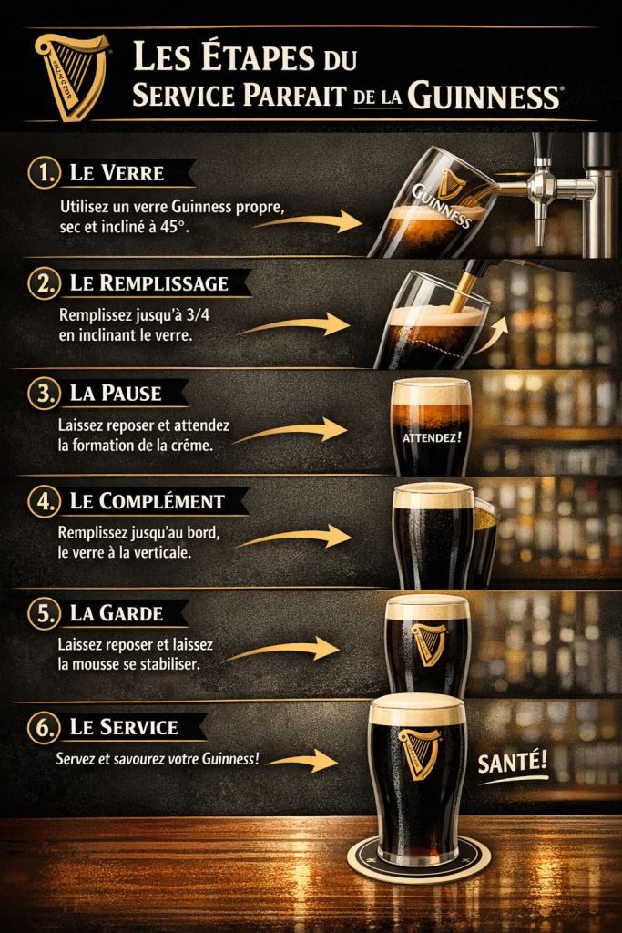 Guinness, les étapes du service parfait.